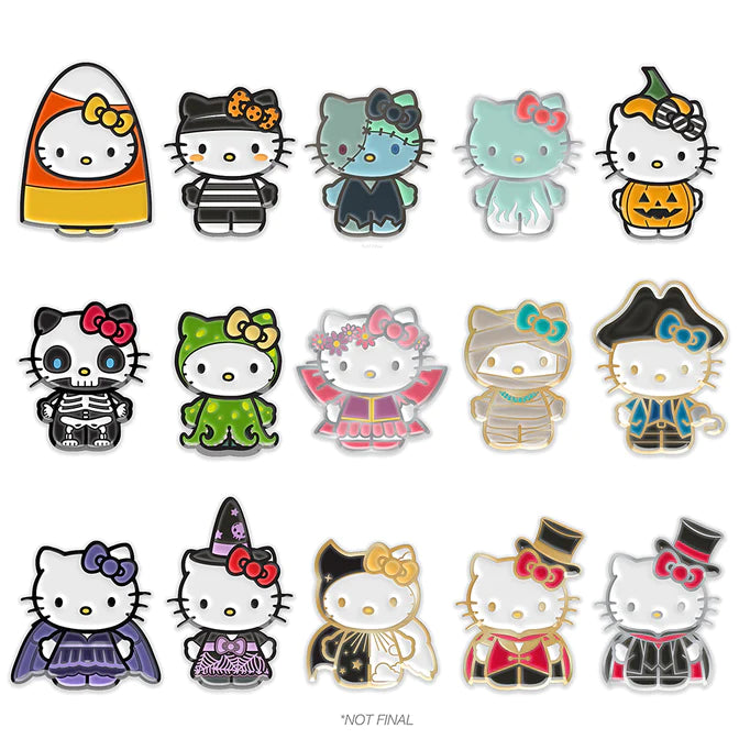 Kidrobot Hello Kitty Halloween Enamel Pin Series: (1 Blind Box) - Slowecono mycoach